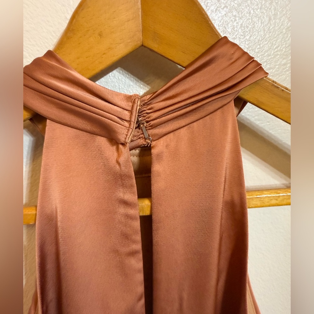 Kennedy Blue Elegant Backless Halter Dress in Copper - Picture 6 of 6